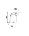 ALPINE * APLIQUE LED IP65 6W 3000K BLANCO SENSOR